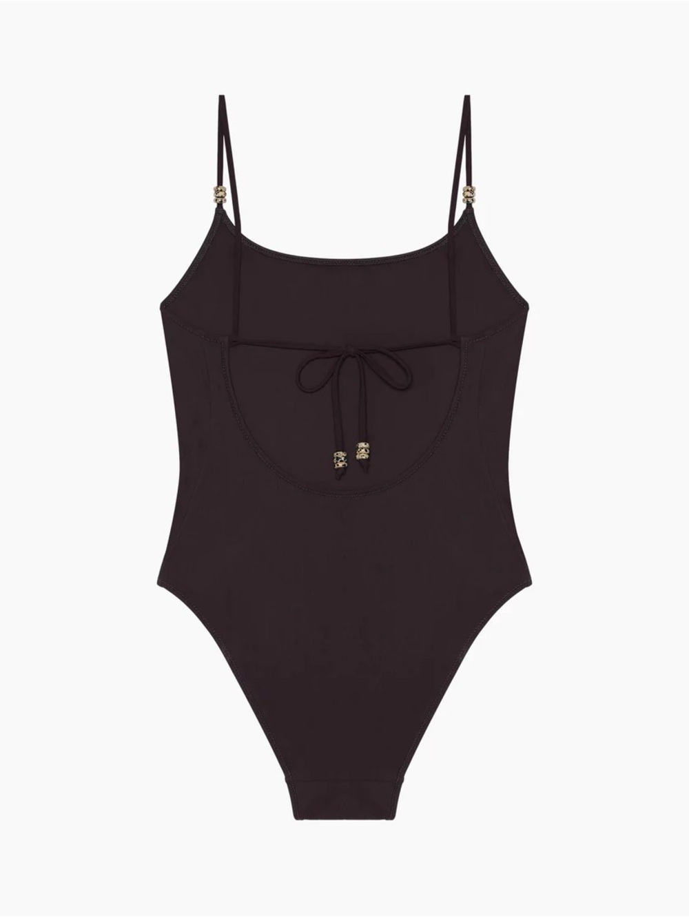 Lido x Lié Studio Jodie One-Piece Brown Swimsuit with Bead Detailing